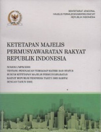 Image of Ketetapan MPR RI