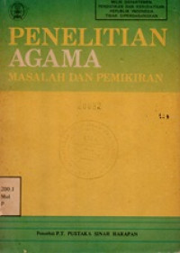 Image of Penelitian Agama Masalah da Pemikiran
