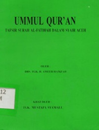 Image of Ummul Qur'an Tafsir Surah Al-Fatihah Dalam Syair Aceh