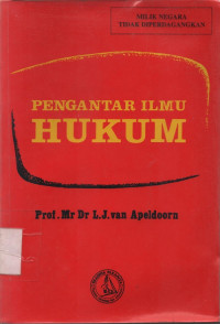 Image of Pengantar ilmu hukum L.J.Van Apeldoorn